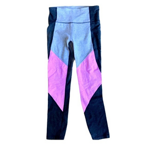 Gap‎ Fit 7/8 Colorblock Raspberry Gray Leggings XS